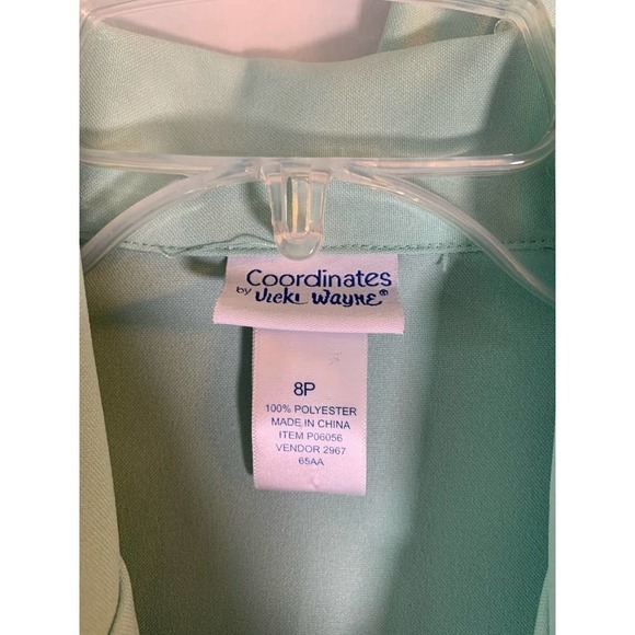 Vicki Wayne Seafoam green Pant Set 8P - Picture 3 of 10